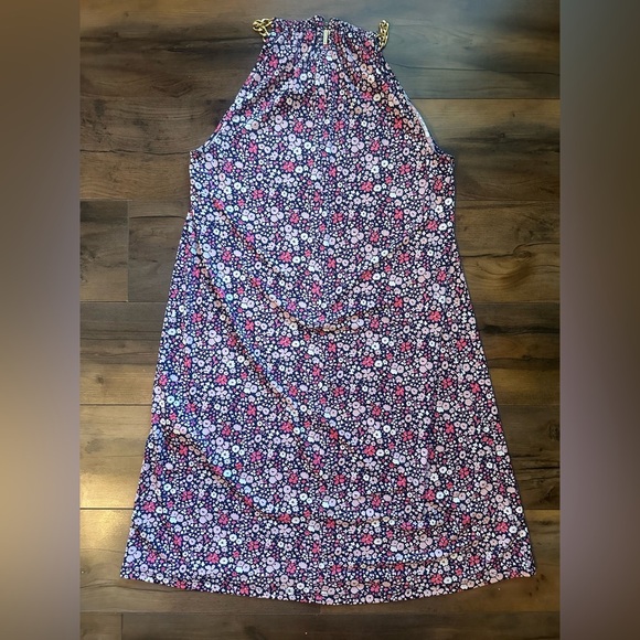 Michael Kors Floral Chain Strap Dress | Sleeveless A-Line | Size XS - Picture 4 of 7